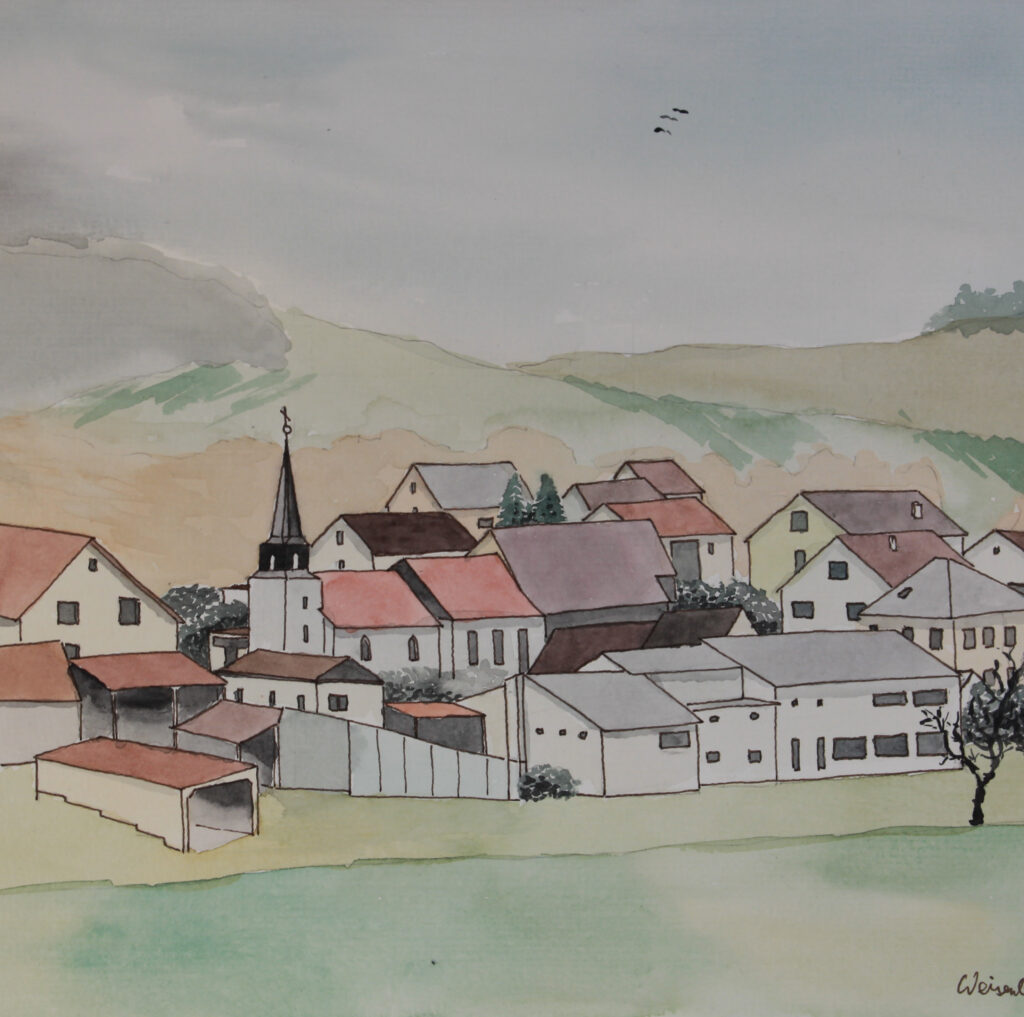 Aquarell Mühlhausen