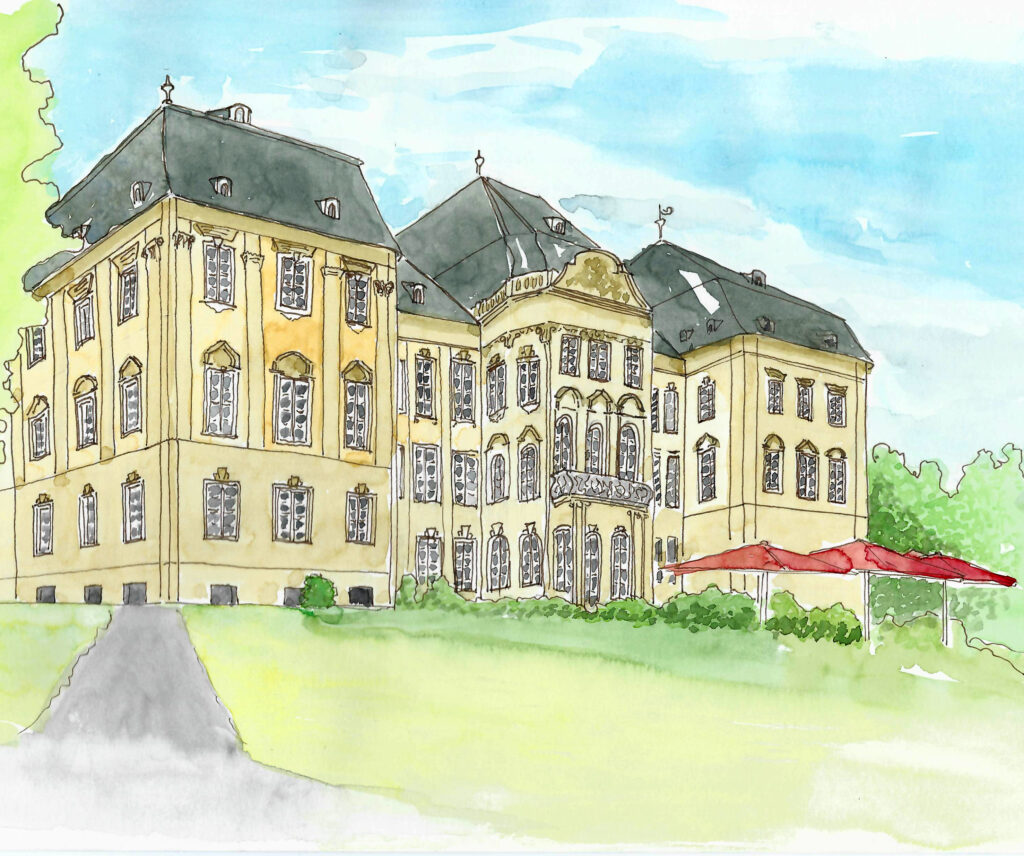 Aquarell Schloss Werneck